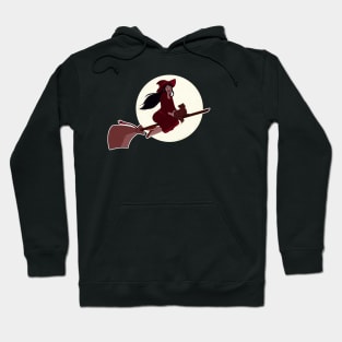 Flying Red Witch Hoodie